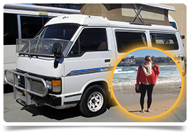 Anne and her campervan